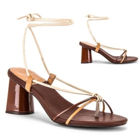 Jeffrey Campbell Shoes - Jeffrey Campbell, Size 8, Brown, Tie Up, Sandal Heels